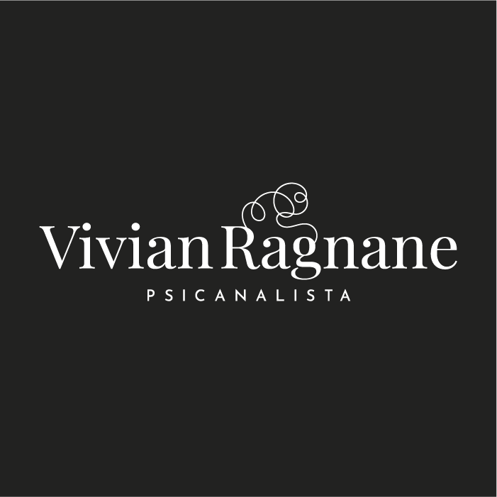 Negative version of the new logo of Vivian Ragnane, psychoanalyst